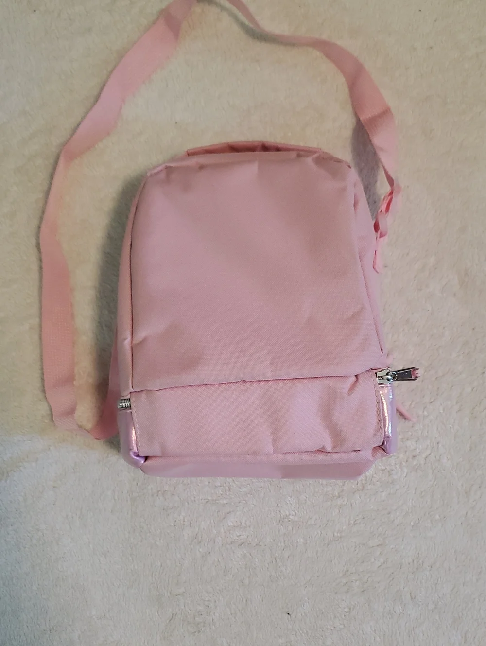 Lunchbox | Pink Quilted Crossbody with Daisy Accent